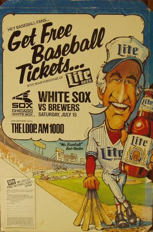 Stand-up Miller Lite Beer Advertising Display with Bob Uecker from 198 –  Precious Paper